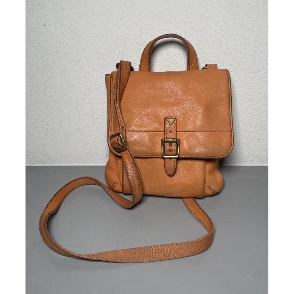 Fossil Long Live Vintage Reissue Flap Crossbody bag soft Orange Cowhide leather - Picture 1 of 14